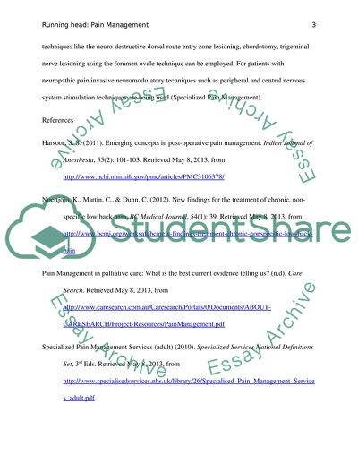 Pain Management: Best Practices and Recent Advances