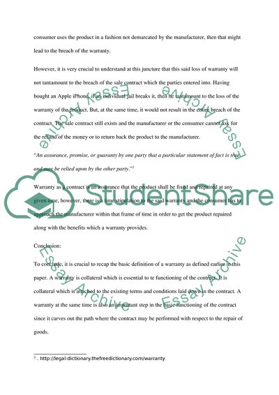 Warranties as Contracts