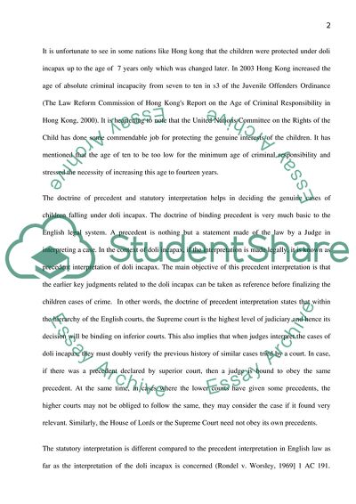 The Development of Doli Incapax