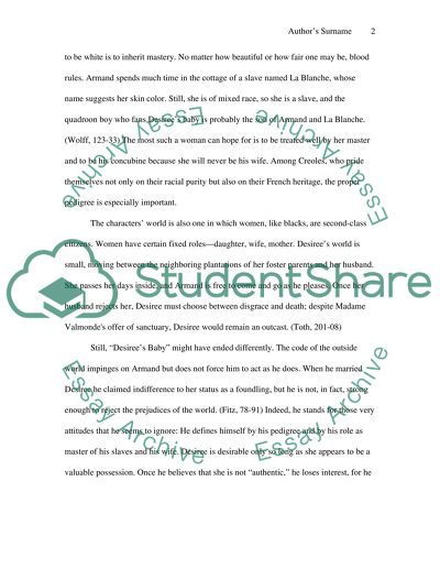 Desiree Baby by Kate Chopin