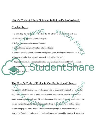 Critique of code of ethics