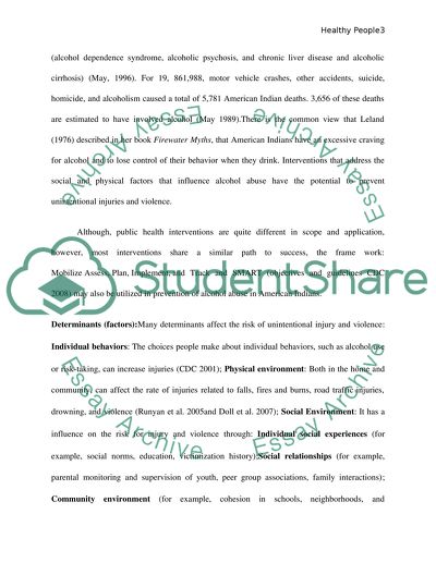 Alcohol Consumption of American Indians