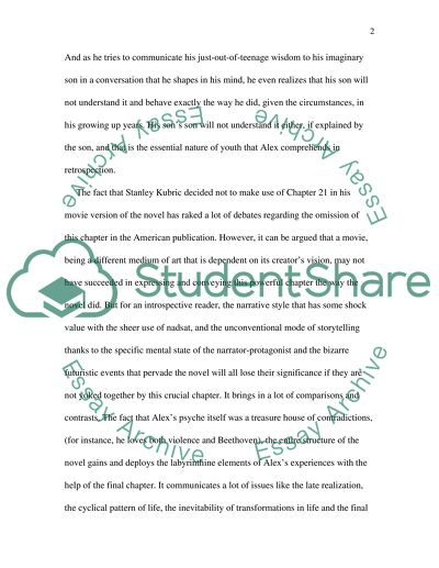 Examples Of Thesis Statements For Argumentative Essays Chapter Of A Clockwork Orange By Anthony Burgess Important Of English Language Essay also Business Management Essay Topics Chapter Of A Clockwork Orange By Anthony Burgess Essay Proposal Argument Essay Examples