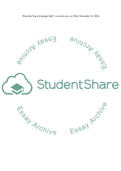 From the Top at Carnegie Hall