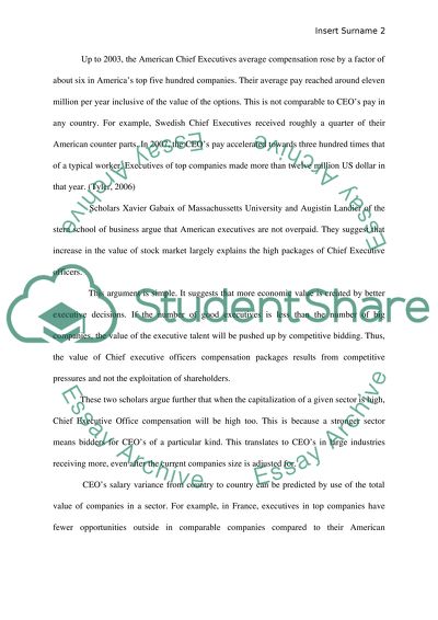 US Based CEOs Are Overpaid