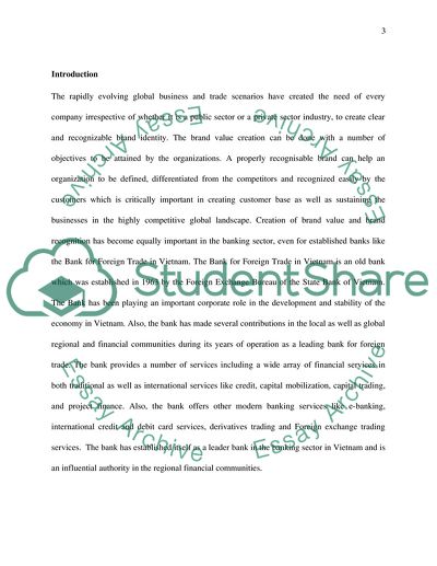 Issues Related to the Establishment of the Center Brand Bank for Foreign Trade of Vietnam