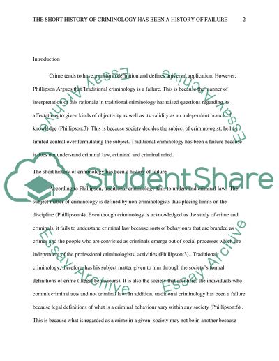 Criminology - sociology -philosophy