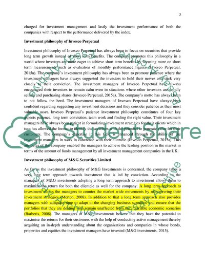 Comparison and Performance Assessment of Fund Management Companies