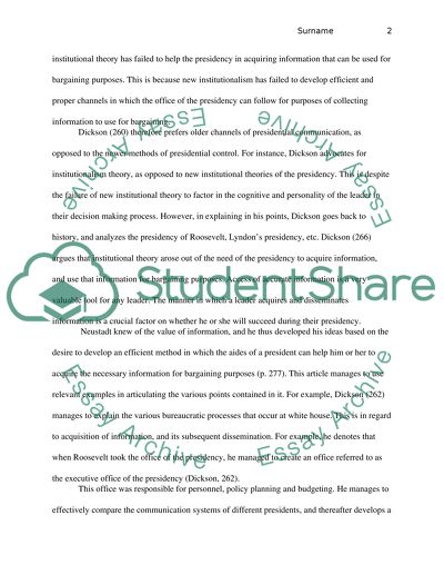 Critical Thinking on the Article of Mathew Dickson