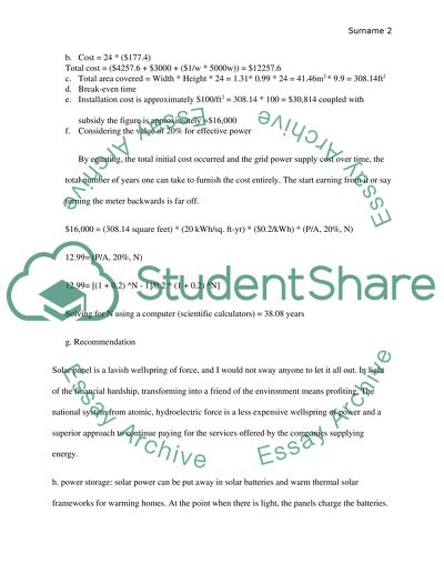 Design of a PV System
