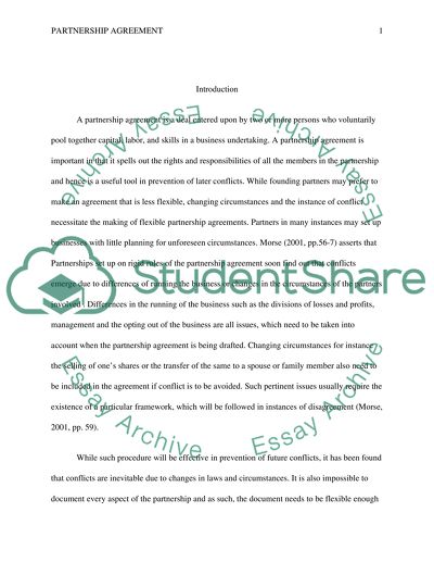 A partnership agreement
