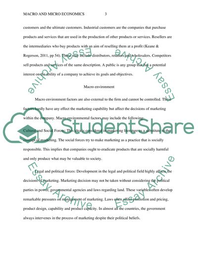Macro and Micro economics research