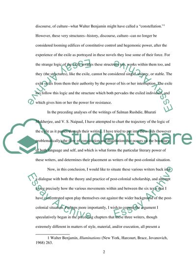 The literature of exile and imaginary homelands in salman rushdie, bharati mukherjee, and v. s. naipaul