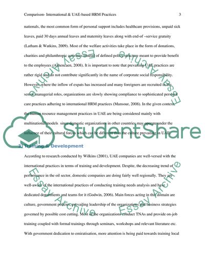 International & UAE-based HRM Practices