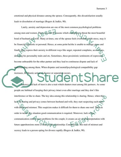 Reasons Lead to Divorce in a Couples Life