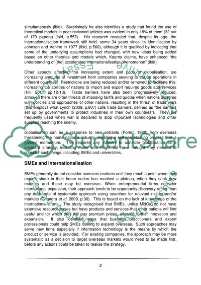 The Current State of Internationalisation