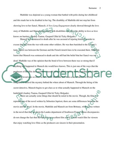 A Very Long Engagement by Jean-Pierre Jeunet