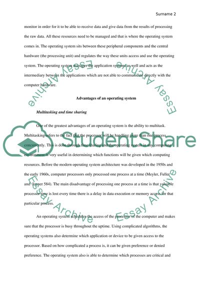 Analysis of Operating Systems