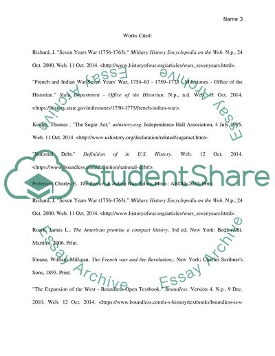 The French - Indian War and Its Consequences