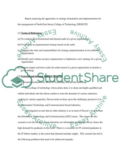 Business Strategy - Strategic Planning Process