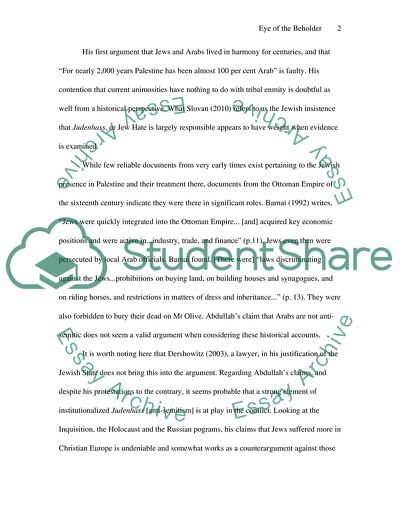 Issue Of The Conflict Between Israel And The Palestinians