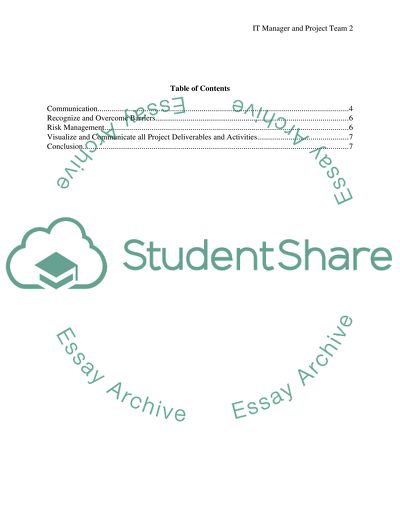 The Role of Project Manager