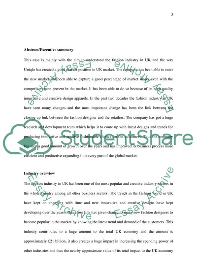 Global Marketing of Uniqlo in the UK Market