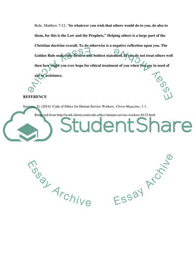 Code of Ethics for Human Service Workers