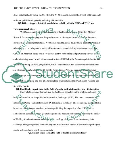 (CDC) and World Health Organization (WHO)