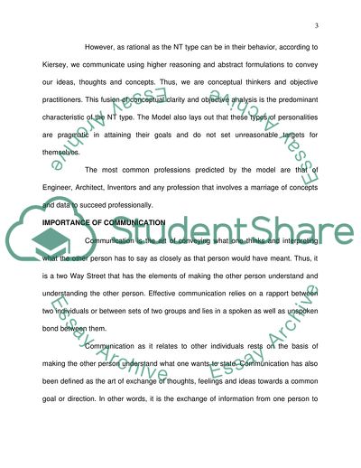Personal Communication Model