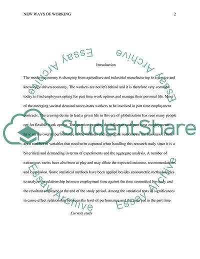 New Ways of Working: Does Flexibility in Time and Location of Work Change Work Behavior and Affect Business Outcomes