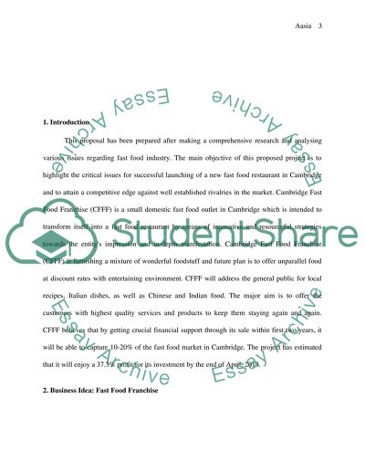 Various Issues in the Fast-Food Industry