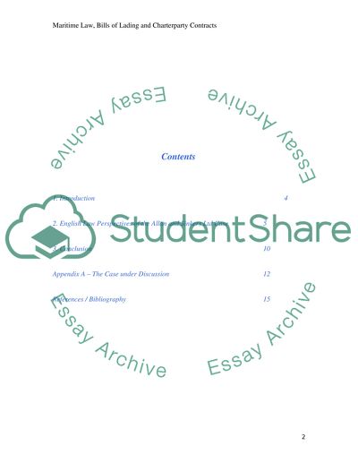 Maritime Law, Bills of Lading, and Charter Party Contracts