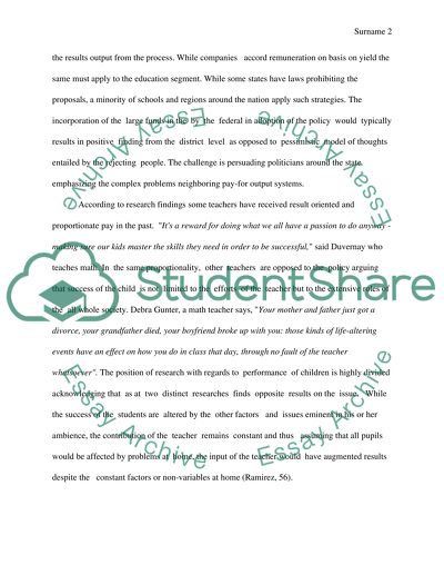 Should the US Public Schools Include Merit Pay Programs as a Part of Educational Reform