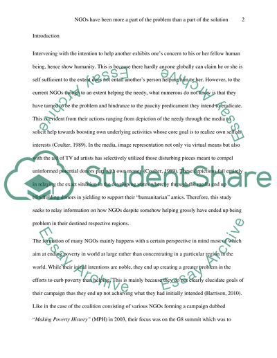 NGOs Have Been More a Part of the Problem