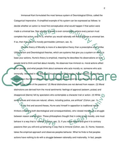 Ethical Theories: Description And Application