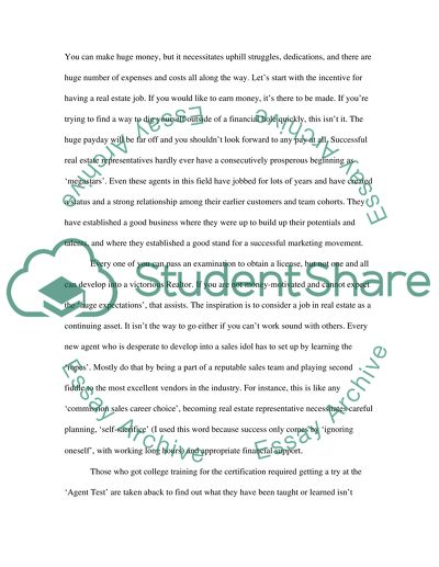 Career in Real Estate