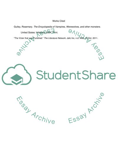 Analysis of The Tale of the Kings Son and the She-Ghoul
