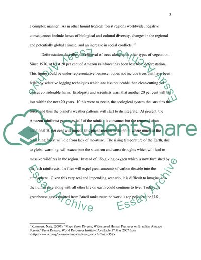 Deforestation of the Amazon Rainforest