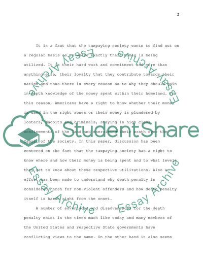 Prison Overcrowding Being a Burden on a Taxpaying Society