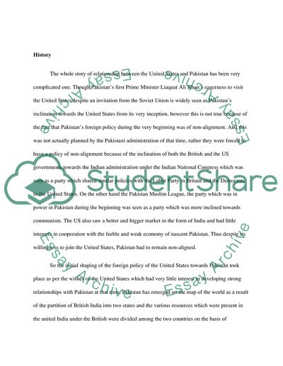 US National Security Policy Towards Pakistan During the Last Three Administrations