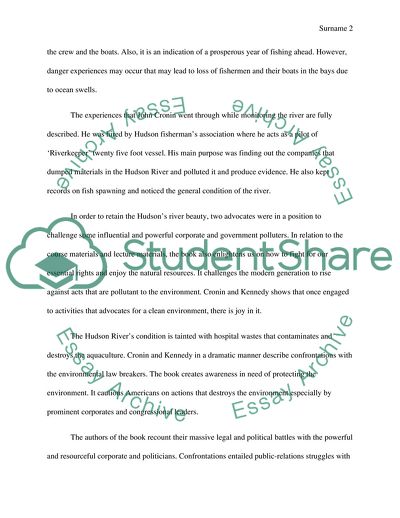 The River Keepers Analysis by Cronin & Kennedy