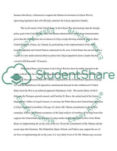 Foreign Policy in Libya