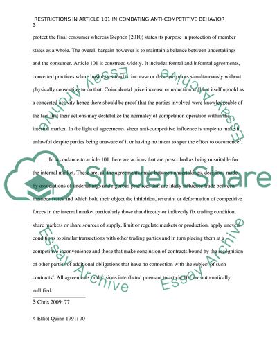 Combating Anti-Competitive Behavior