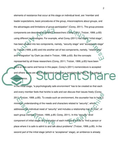 Personal Characteristics and the Initial Stage in Group Counseling