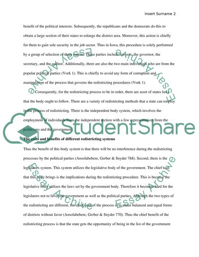 Can Politics be Removed from Redistricting