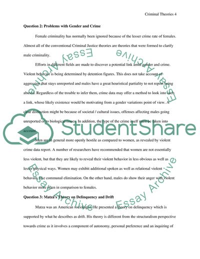 Theories of Criminal Behavior