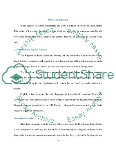 Course Material Design: English in Schools in Saudi Arabia