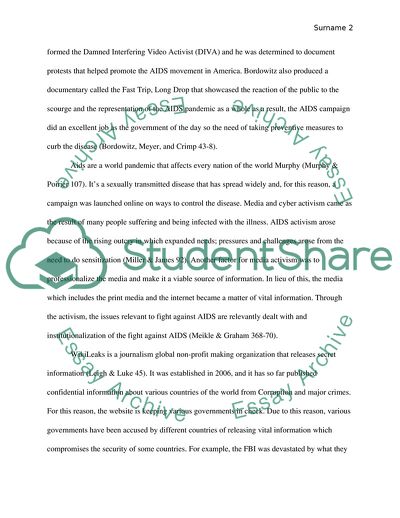 Media Activism and Cyber Activism