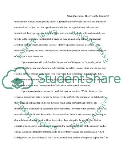 The Distinction Between Open Source and Open Innovation